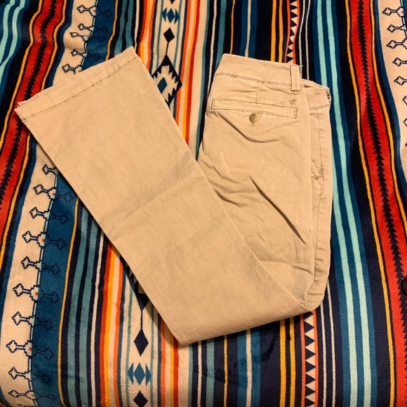American eagle size 0 stretch bootcut khakis - Picture 1 of 2